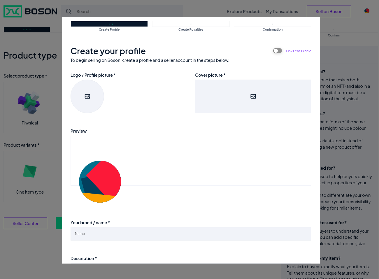 Creating a Seller profile